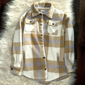 Stylish Girls' Plaid Jacket